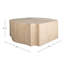 Ziya Mindi Veneer Unique Pedestal Coffee Table - 48 In. W X 18.5 In. H