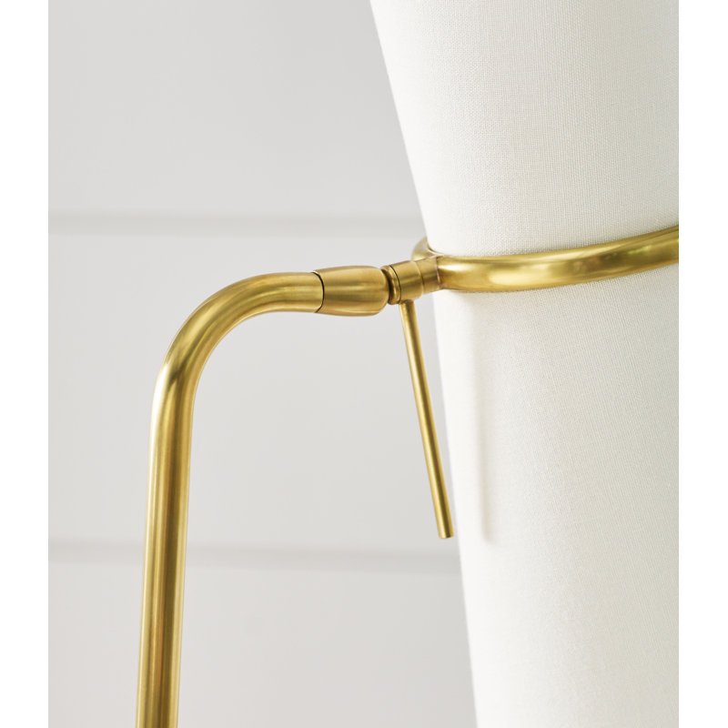 AERIN Clarkson Floor Lamp, Hand-Rubbed Antique Brass