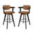 29.9" Modern Swivel Upholstered Bar Stool With Solid Wood Frame  (Set Of 2)-1638089954