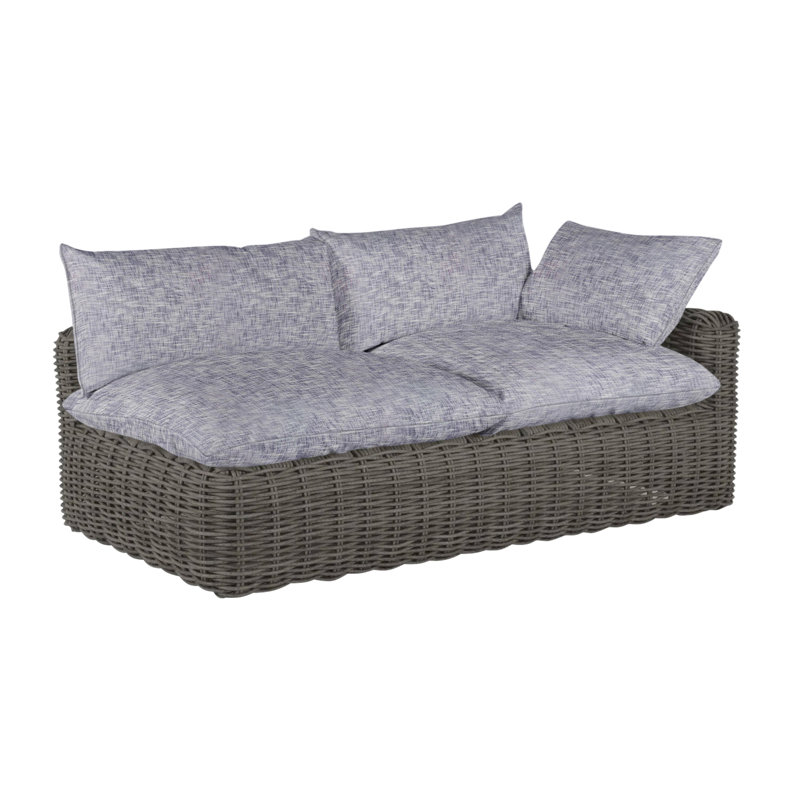 Causeuse Montecito, Welt, Lin marine, Gris ardoise