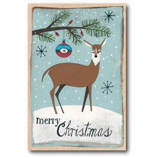 « merry christmas », impression sur toile tendue