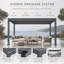 Pergola d'extérieur 10 'x 12' avec toit ajustable et cadre en aluminium renforcé-133662303-133662306