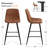 Nelda 26" Upholstered Low Back Counter Stool-539946775