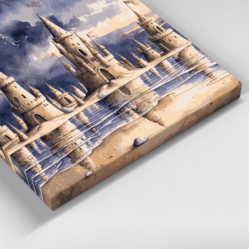 Art mural sur toile Nautical Sandcastles, H 20 po x l 24 po