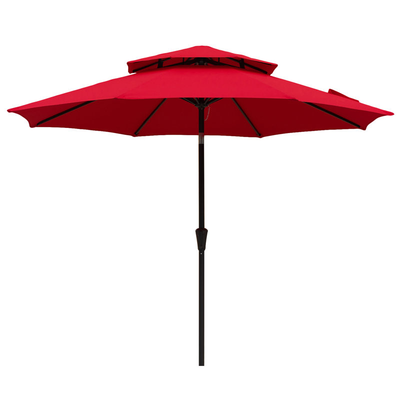 Parasol de marché Fruge 108 po, Rouge