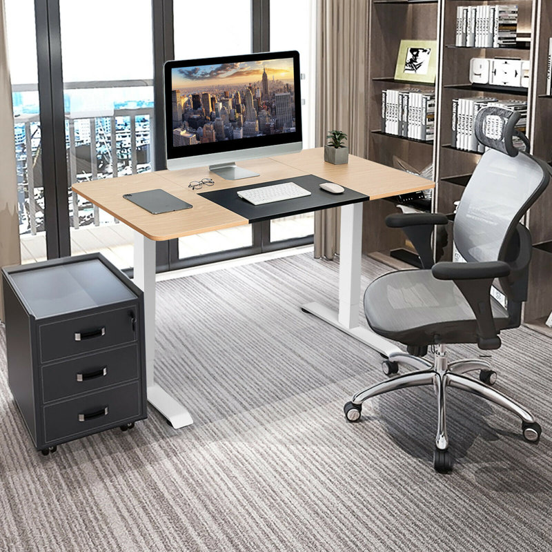 Mandelyn Adjustable Metal Base Standing Desk