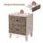 18“ Carved Wooden Nightstand with Two Drawers