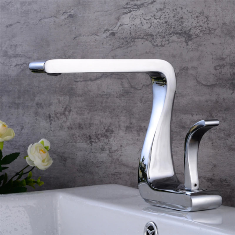 BathSelect Grohe Crane Deck Mount Faucet – Chrome Finish, Single Handle Mixer for Bathroom & Kitchen