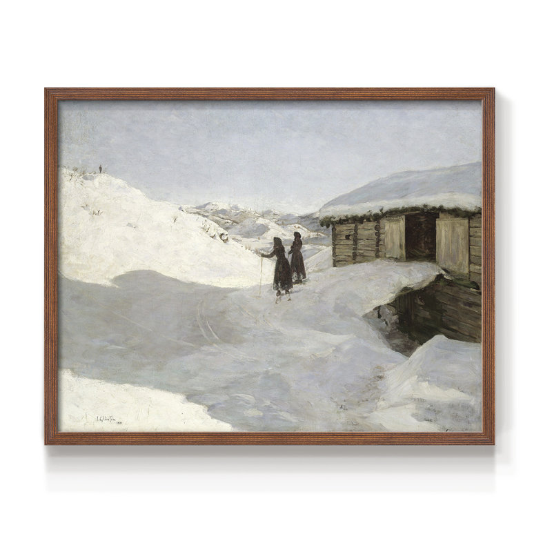 Paysages rétro-CCXII - reproduction encadrée, H 8 po x l 10 po, Noyer