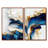 Abstract Geode Gold And Blue Marble Shape - Abstract Marble Wall Decor, Blue Abstract Framed Wall Art 2 Piece-1744305184-1744305185-1744305198