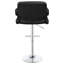 Tabouret de bar réglable noir avec base pour salle à manger contemporaine et siège en contreplaqué