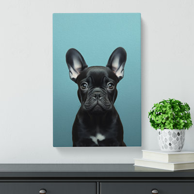 French Bulldog Minimalism - Wrapped Canvas Print