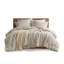Ensemble 3 pièces d'édredon surdimensionné en coton matelassé pour lit double / grand-130217755