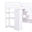 Twin Size Loft Bed With Storage Drawers And Stairs, Wooden Loft Bed With Shelves