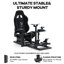 Anman Flight Simulator Bracket Racing Stand with Black Seat, NO Steering Wheel Pedal Shifter Handbrake