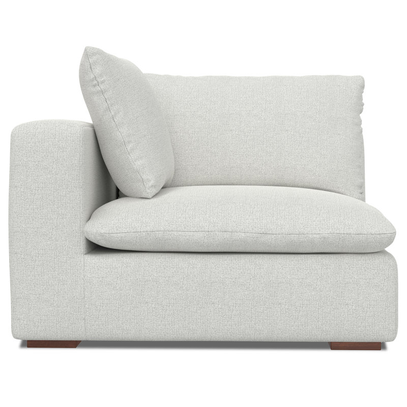 Fauteuil d'appoint à accoudoir gauche de style contemporain de 44 pouces de large Jasmine