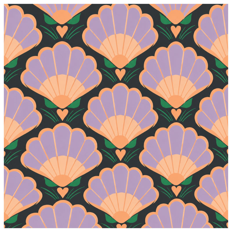 Couvertures à motif de coquillages, 60in W x 80in H