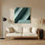 Minimalisme 50, art mural en métal bleu-405833399