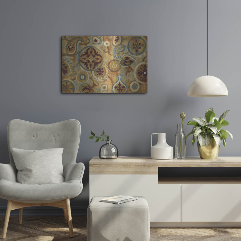 «Burnt Paisley And Mandalas» par Silvia Vassileva, H 16 po x l 24 po
