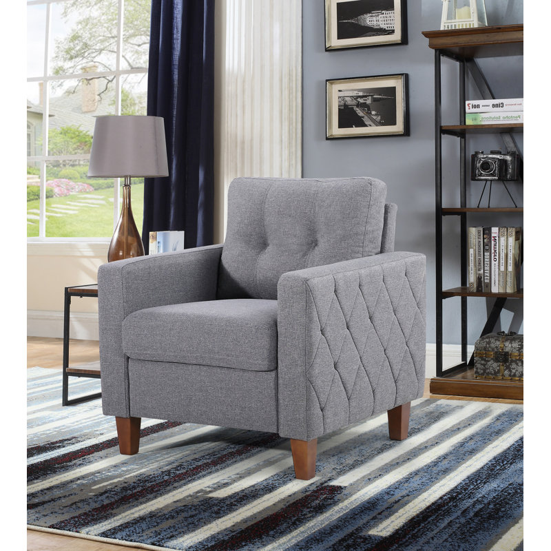 Castiglione Upholstered Armchair, Dark Gray