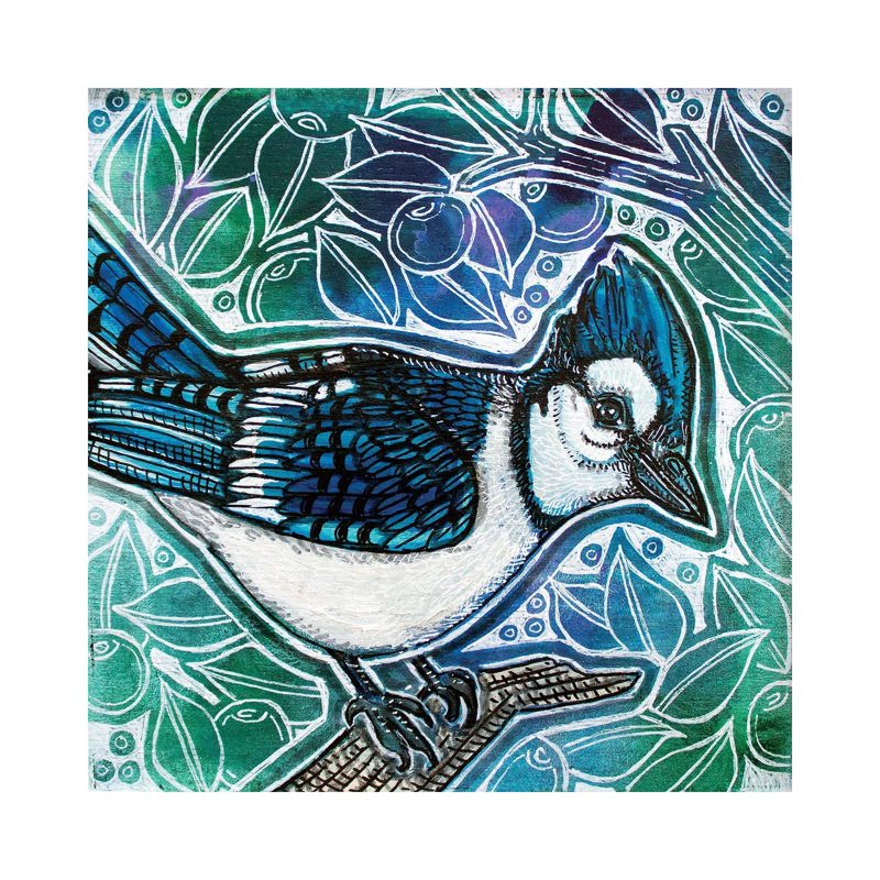 A Little Blue by Lynnette Shelley - Wrapped Canvas Painting, 30.48 cm H x 30.48 cm W