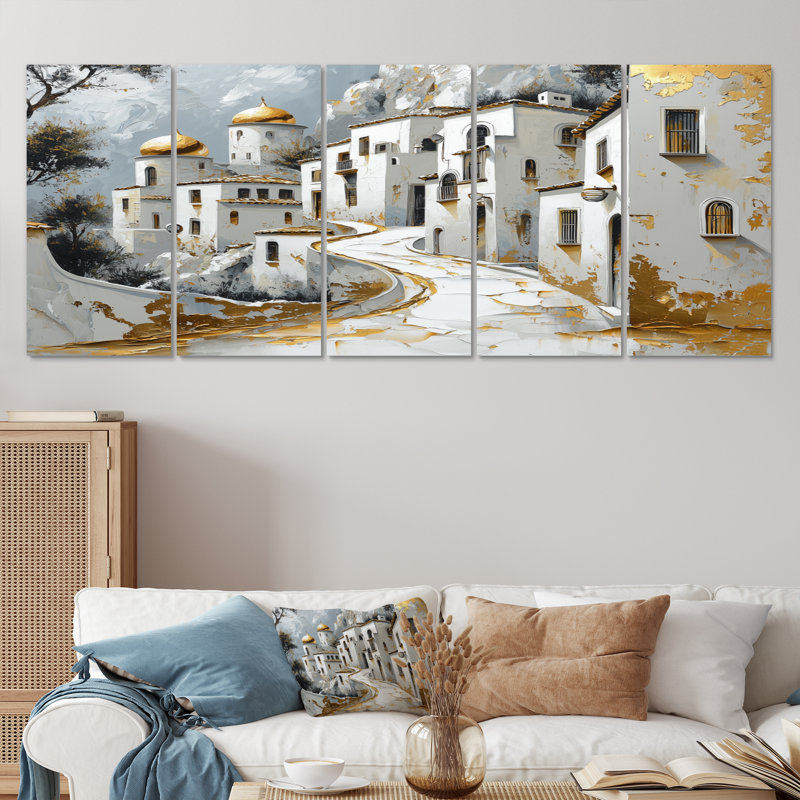 «Istanbul Gold Eastern Anatolia Village II», ensemble d'art mural, H 28 po x l 60 po