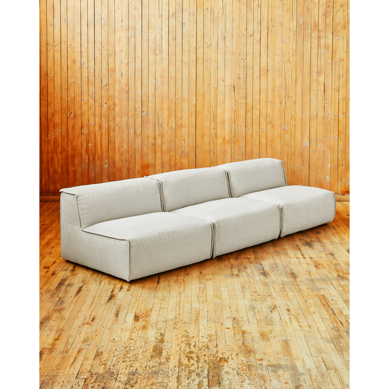 Nexus Modular 3-Pc Sofa, Thea Moonstone Polyester Blend