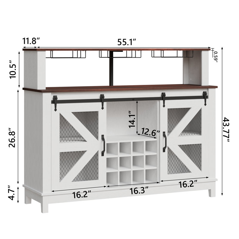 Bar de style campagnard, Blanc
