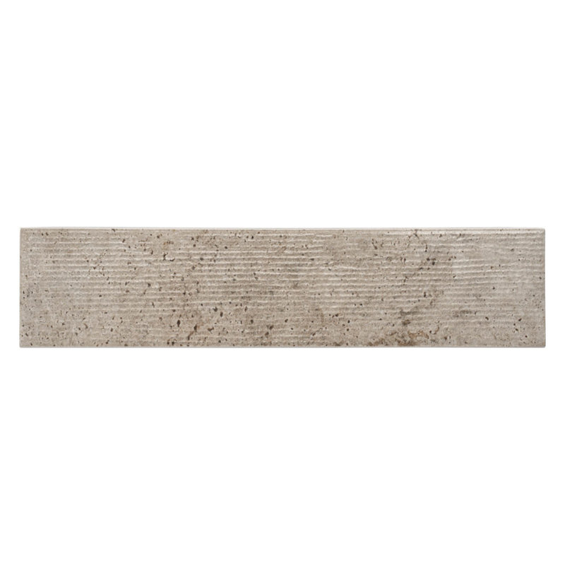 Flexa 3-in. x 12-in. Subway Textured Concrete Look Matt Porcelain Wall Tile, Caliche