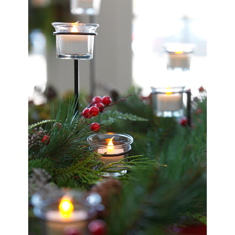 Multi-Level Stand 4 Piece Metal Candelabra Set