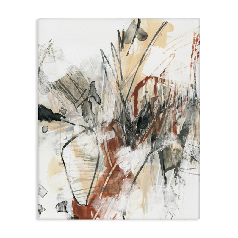  Art mural abstrait en terre cuite et gris par June Erica Vess, H 48 po x l 36 po