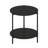 Caureen 2-Tier Modern Tall Round Side End Table with Sturdy Metal Legs-374164066-374164067