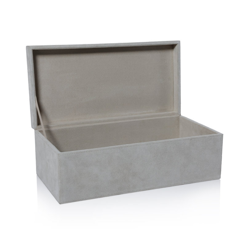 Boîte décorative en cuir Macaullay, H 5 po x l 14 po x P 7 po
