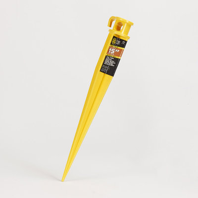 Poteau pour ancrage en plastique polyéthylène jaune LTL Home Products