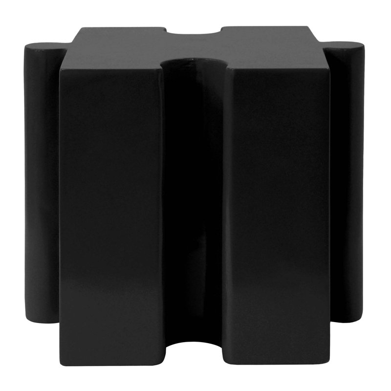 Table d'appoint casse-tête, table modulaire à bord concave modulaire, Noir