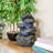 Ramon Stone Falls Rustic Gray Tabletop Fountain with LED Lights
