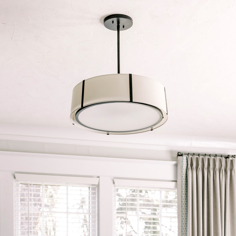 Luminaire suspendu 24 po Marietta, Noir mat