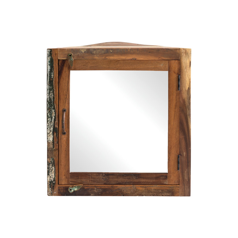 Acotas 65mm W 65mm H Corner Framed Medicine Cabinet Mirror 1
