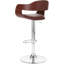 Tabouret de bar pivotant réglable avec siège et dossier rembourrés-1227344295