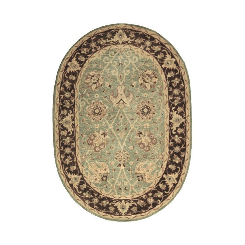 Dunbar Hand Tufted Wool Oriental Rug, Oval 4'6" x 6'6"