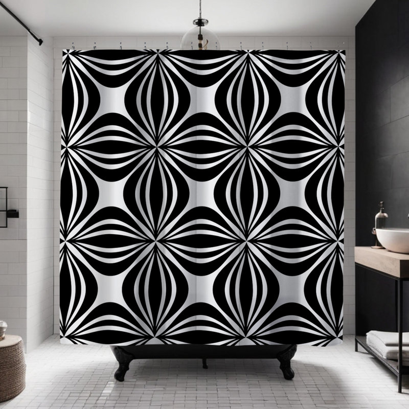 Rideau de douche Coco, Noir