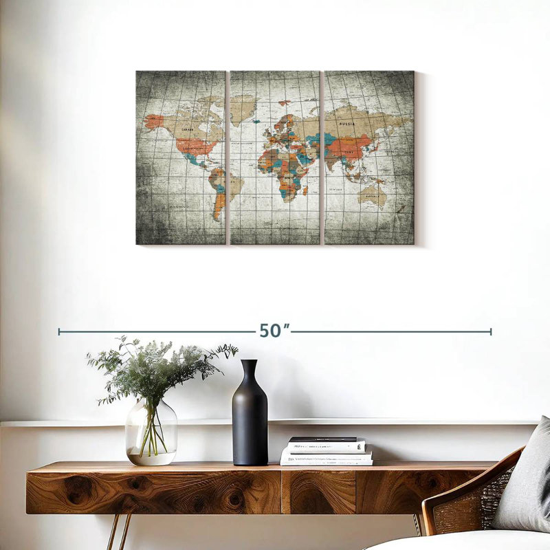 Carte du monde Aliaz, H 20 po x l 33 po