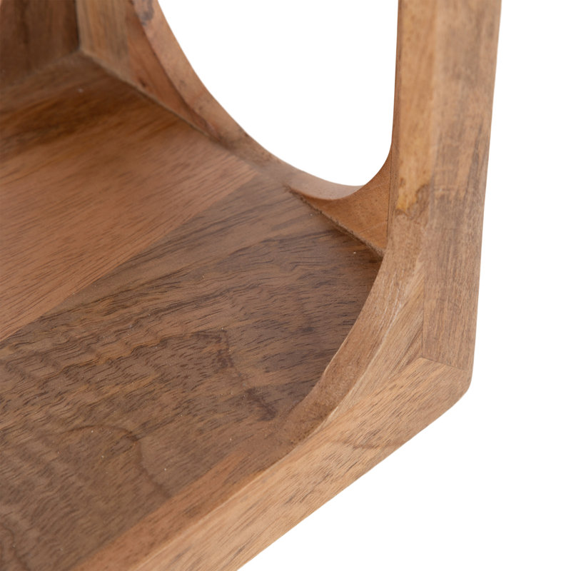 Dahl Tiered Mango Wood Wall Shelf for Bathroom Storage