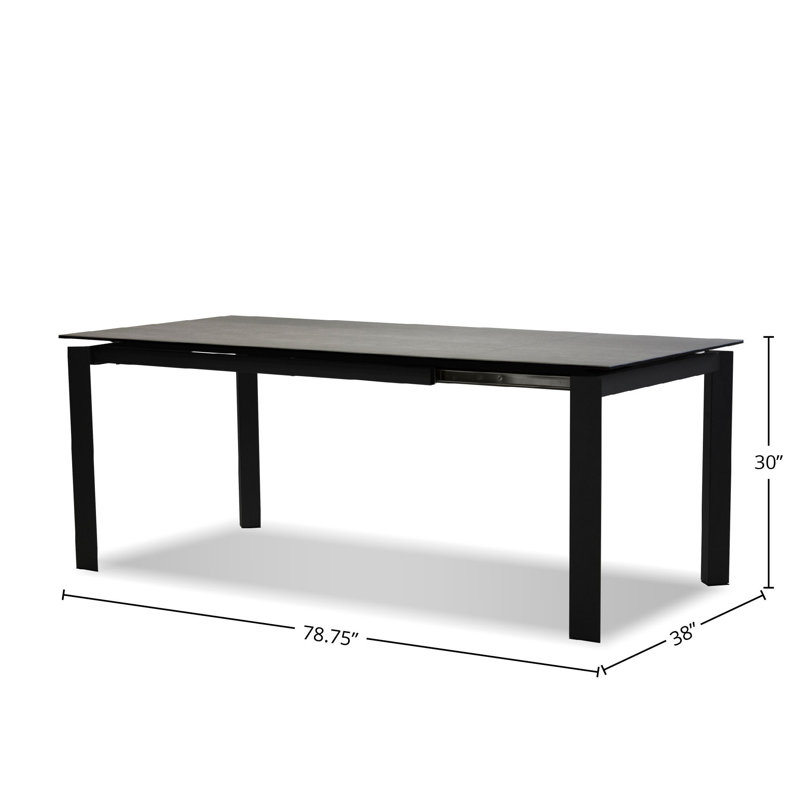 Extending Dining Table, Concrete Gray