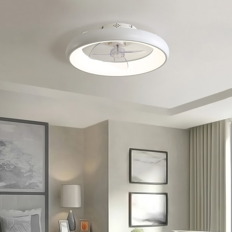 Calirae Ceiling Fan with LED Lights, White