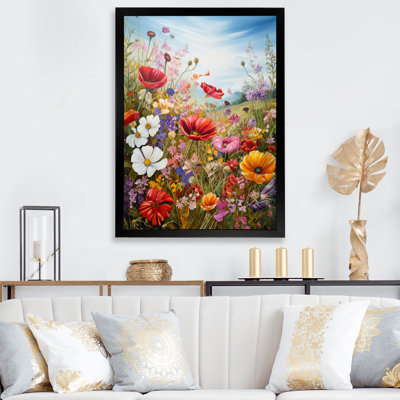 Célébration du printemps, campagne sauvage, impression sur toile