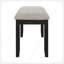 1pc noir gris banc salle à manger tissu d'ameublement cuisine salle à manger meubles en bois