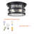 Black Flush Mount Ceiling Light Seeded Round Glass Shade