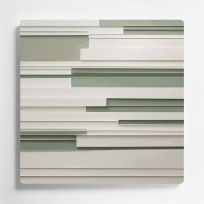 Minimalisme 82, art mural en métal beige