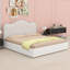 Base de lit tapissier de luxe avec tête de lit